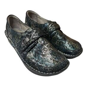 Alegria Dixi Women's Slip On Comfort Iridescent Work Wear Leather Shoes‎ 40